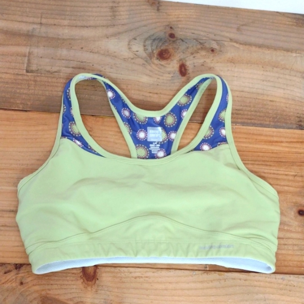 Moving Comfort Spring Green DriLayer Racerback Sports Bra Size L